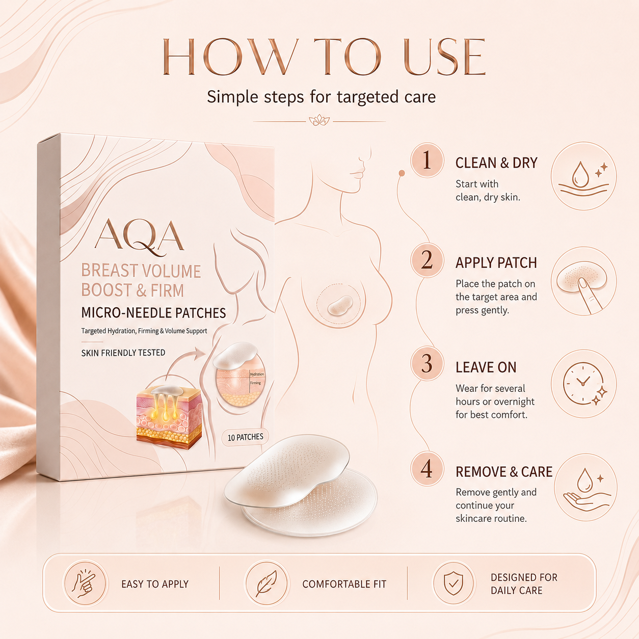 AQA BREAST ENHANCEMENT MICRO-CONE PATCHES