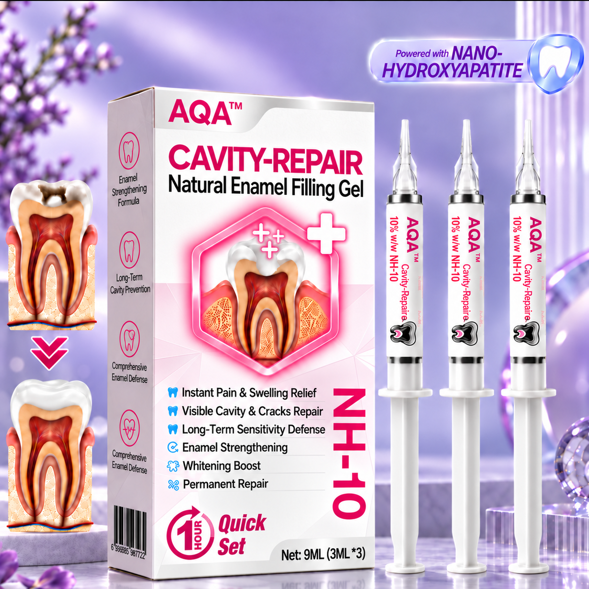 AQA® 🏆DenPerm Cavity-Repair Natural Enamel Filling Gel