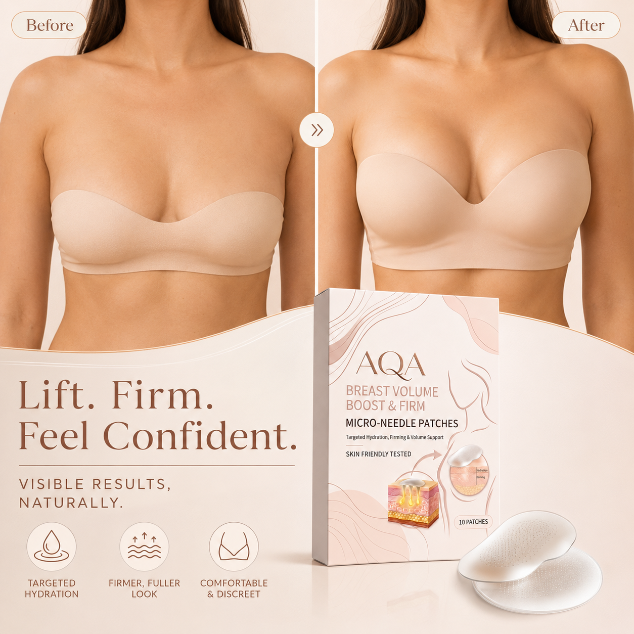 AQA BREAST ENHANCEMENT MICRO-CONE PATCHES
