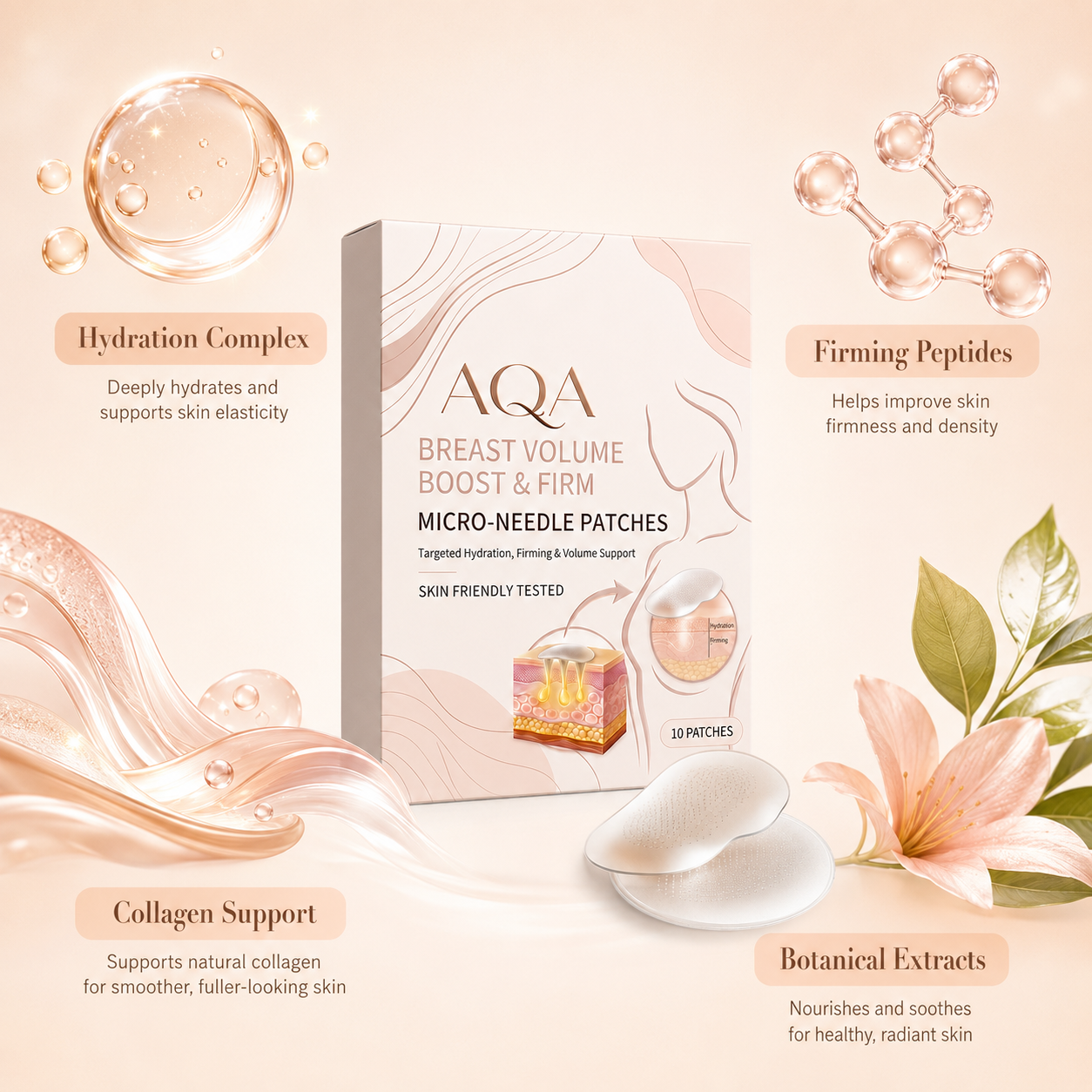 AQA BREAST ENHANCEMENT MICRO-CONE PATCHES