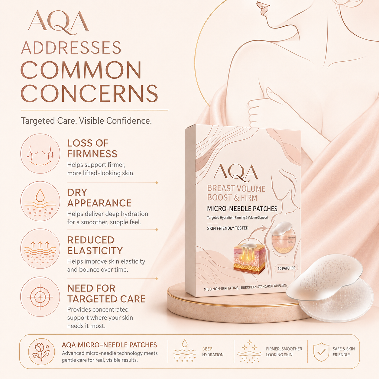AQA BREAST ENHANCEMENT MICRO-CONE PATCHES