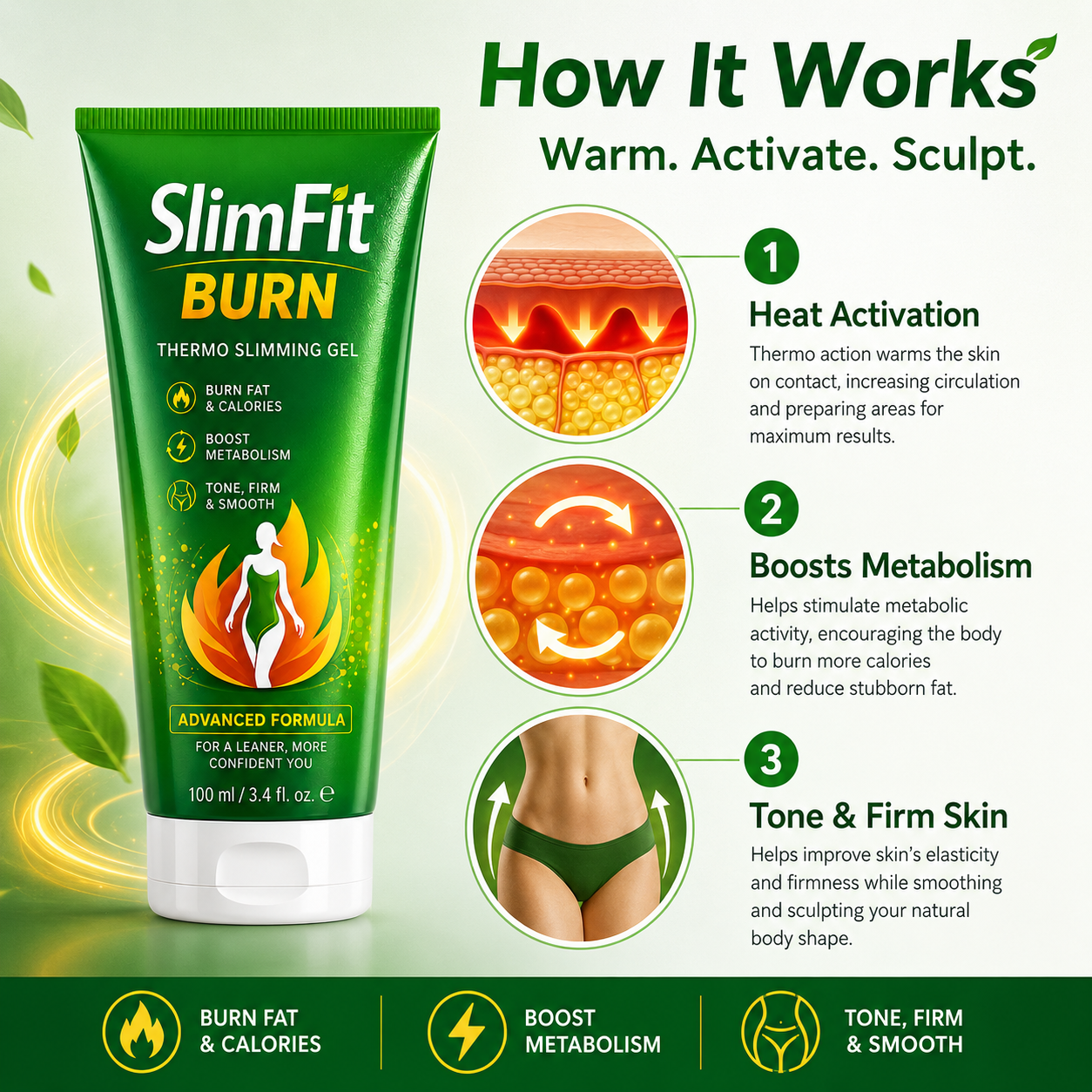 SlimFit Burn™ Thermo-Active Body Contouring Gel&Fat Burning Gel