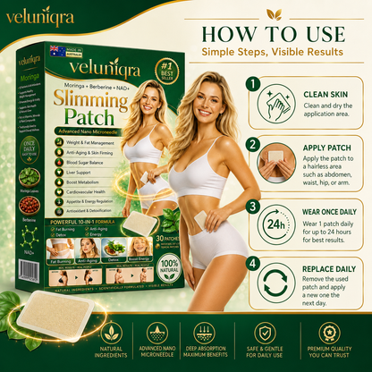 Veluniqra Moringa + Berberine + NAD+ Weight Management Patch