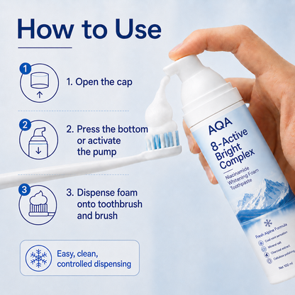 [Professional Grade] AQA Niacinamide Foaming Toothpaste 8X
