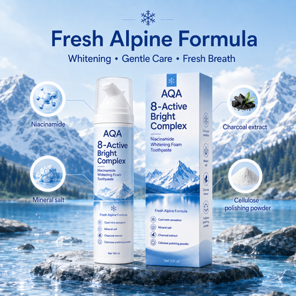 [Professional Grade] AQA Niacinamide Foaming Toothpaste 8X